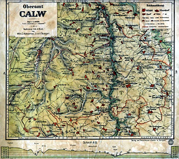 Karte des Oberamts Calw