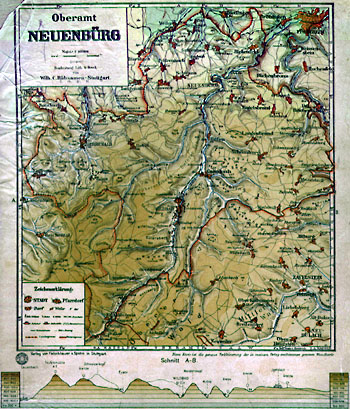 Karte des Oberamts Neuenbürg